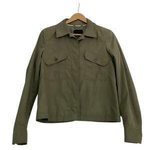 Banana Republic Utility Military Jacket | Olive Green Button Front S
A008